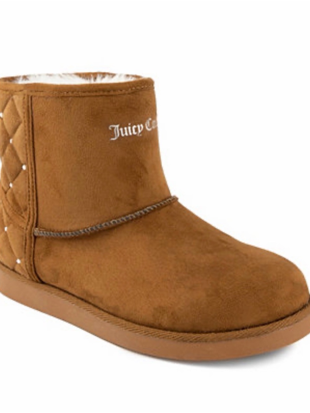 Juicy Couture Kids Chestnut Brown Faux Suede Cozy Boot
